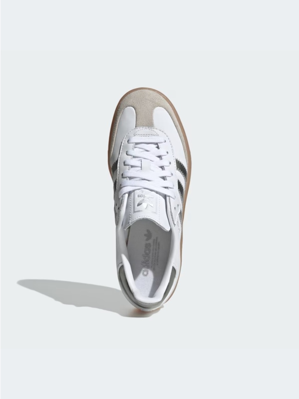 adidas Samba Super White Silver Gum Sole Women’s Sneakers - Picture 3 of 9